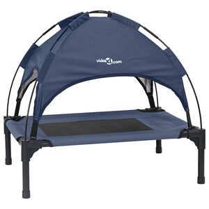 vidaXL Hondenbed Marineblauw 62 x 48 x 61 cm Staal