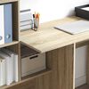 vidaXL Bureau Sonoma Eiken 131,5 x 50 x 106,5 cm Bewerkt hout