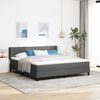 vidaXL Boxspringbed met matras Donkergrijs 200 x 180 cm Polyester