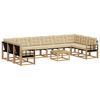 vidaXL Buiten bankenset 11 st Wit en Beige