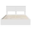 vidaXL Opslag bed met hoofdeinde Wit 140 x 190 cm Bewerkt hout