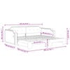 vidaXL Slaapbank met onderschuifbed 80x200 cm stof donkergrijs