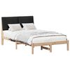 vidaXL Bedframe Bruin en zwart 135 x 190 cm Massief grenenhout