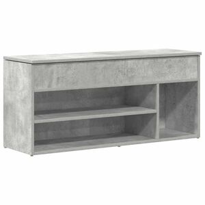 vidaXL Schoenenbank 102x30,5x45 cm bewerkt hout betongrijs