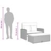 vidaXL Tuinbank 2-zits met kussens poly rattan en acaciahout grijs