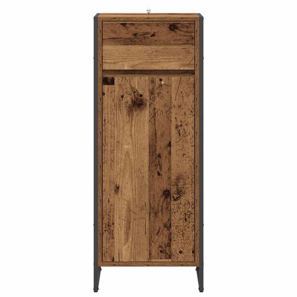 vidaXL Badkamer Kast met lade Oud Hout 40 x 30 x 100 cm Bewerkt hout