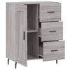 vidaXL Dressoir 69,5x34x90 cm bewerkt hout grijs sonoma eikenkleurig
