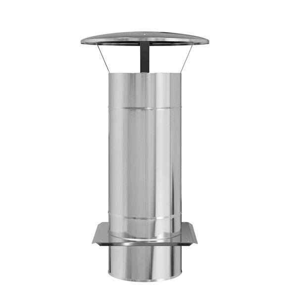 vidaXL Schouw Verlenging Zilver 35 x 35 x 65 cm Roestvrij staal