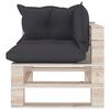vidaXL 8-delige Loungeset met kussens pallet grenenhout