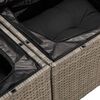vidaXL 6-delige Loungeset met kussens poly rattan grijs