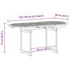 vidaXL Tuintafel (120-170)x80x75 cm massief acaciahout