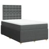 vidaXL Boxspring met matras stof donkergrijs 120x200 cm