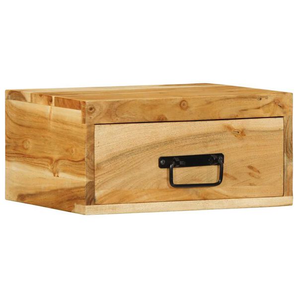 vidaXL Nachtkastjes 2 st wandgemonteerd massief acaciahout