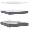vidaXL Ottoman bed met matras 180x200cm fluweel donkergrijs