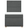 vidaXL Boxspring met matras stof donkergrijs 90x190 cm