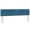 vidaXL Boxspring met matrassen fluweel donkerblauw 180x210 cm