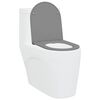 vidaXL Toiletzitting Grijs 44 x 36,4 x 3,4 cm Duroplast