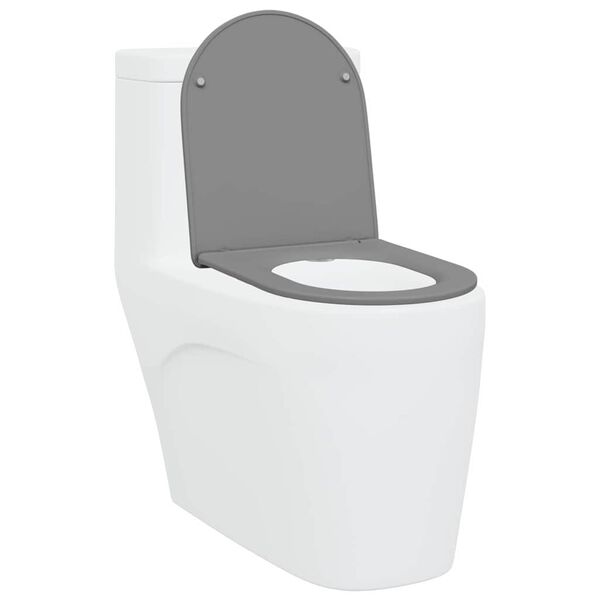 vidaXL Toiletzitting Grijs 44 x 36,4 x 3,4 cm Duroplast