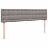 vidaXL Ottoman bed met matras 200x200 cm stof taupe