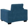 vidaXL Bankstel 3 pcs Blauw 221 x 80 x 80 cm Fluweel