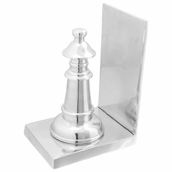 vidaXL Boekensteunen 2 pcs Zilver 11 x 12 x 19,5 cm Aluminium