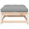 vidaXL Tuinbank zonder armleuningen met kussens en voetenbank