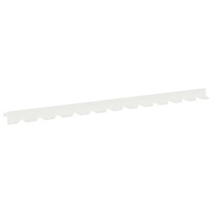 vidaXL Gazonrand 10 st 102 x 4 x 4 cm Staal Wit