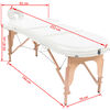 vidaXL Massagetafel inklapbaar 4 cm dik met 2 bolsters ovaal wit