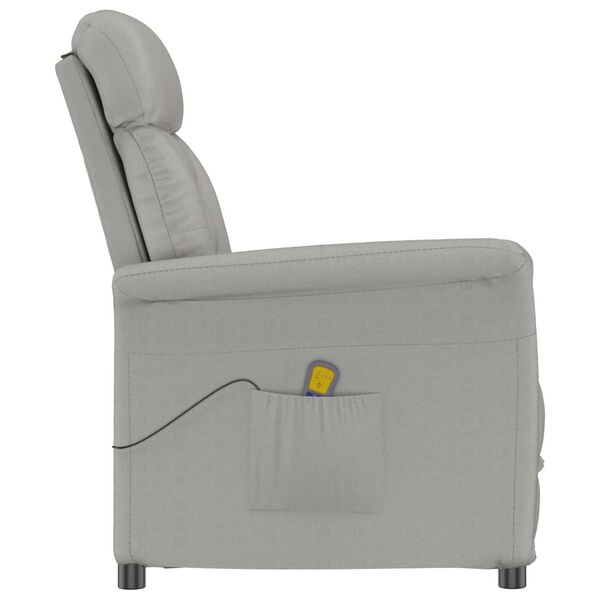 vidaXL Massagestoel Lichtgrijs 70.5 x 96.5 x 95 cm Polyester
