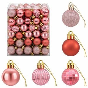 vidaXL Kerstballen set 150 st Roze en ros&eacute; 3 cm Polystyreen