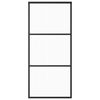 vidaXL Schuifdeur met beslag 90x205 cm aluminium en ESG-glas