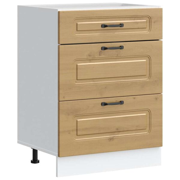 vidaXL Onderkast Kalmar bewerkt hout artisanaal eikenkleur