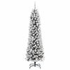 vidaXL Kunstkerstboom met 300 LED Wit 210 cm PVC en Metaal en Plastic