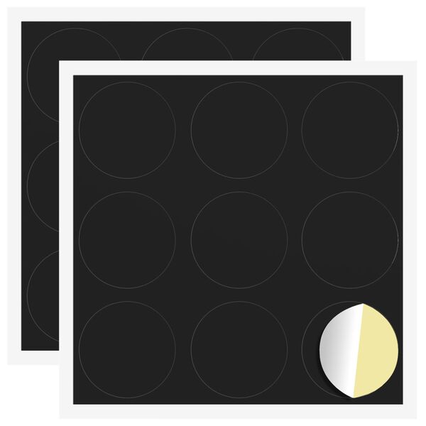 vidaXL Zelfklevende Schroefhoes 2 pcs Zwart &Oslash; 20 x 0,5 mm