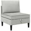 vidaXL Middelse Sofa met Opbergruimte Lichtgrijs Fluweel
