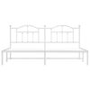 vidaXL Bedframe met hoofdbord metaal wit 193x203 cm