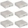 vidaXL Paalkappen 6 st piramide 71x71 mm gegalvaniseerd metaal