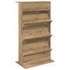 vidaXL Tijdschrift Rek Artisan Eiken 70 x 41 x 126 cm Bewerkt hout