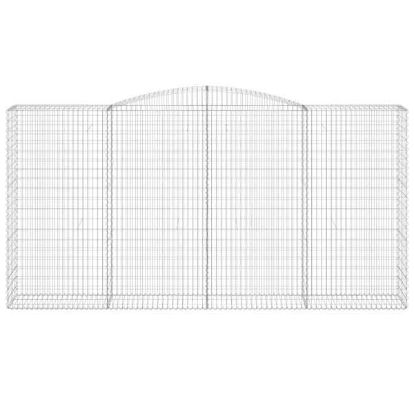 vidaXL Schanskorven 8 st gewelfd 400x50x200/220 cm ijzer