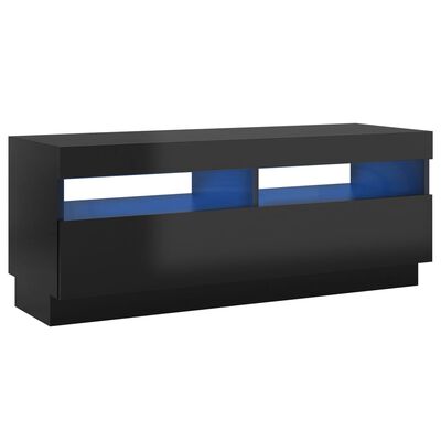 vidaXL Tv-meubel met LED-verlichting 100x35x40 cm hoogglans zwart