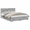 vidaXL Bedframe met lade Grijs Sonoma 160 x 200 cm Bewerkt hout
