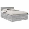 vidaXL Bedframe met hoofdeinde Grijs Sonoma 140 x 190 cm Bewerkt hout