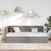 vidaXL Hoekbedframe met hoofdeinde Taupe 90 x 190 cm Stof