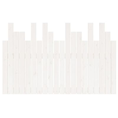 vidaXL Hoofdbord wandmontage 127,5x3x80 cm massief grenenhout wit