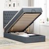 vidaXL Ottoman bed met matrassen 90x190cm fluweel donkergrijs
