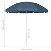 vidaXL Strandparasol 240 cm blauw