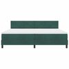 vidaXL LED Box Spring Bed met matras Donkergroen 200 x 200 cm Fluweel