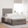 vidaXL Ottoman bed met matras 120x190 cm stof taupe