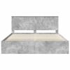 vidaXL Bedframe met hoofdeinde Beton 180 x 200 cm Massief grenenhout