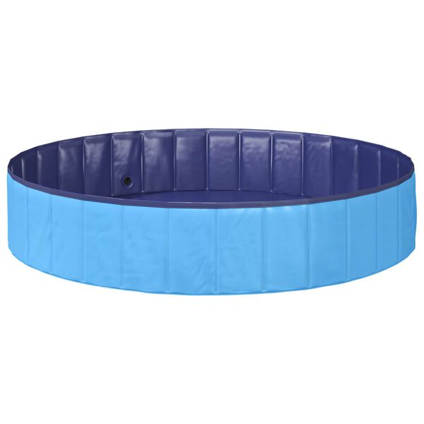 vidaXL Opvouwbaar zwembadd voor honden Blauw 160 x 160 x 30 cm PVC